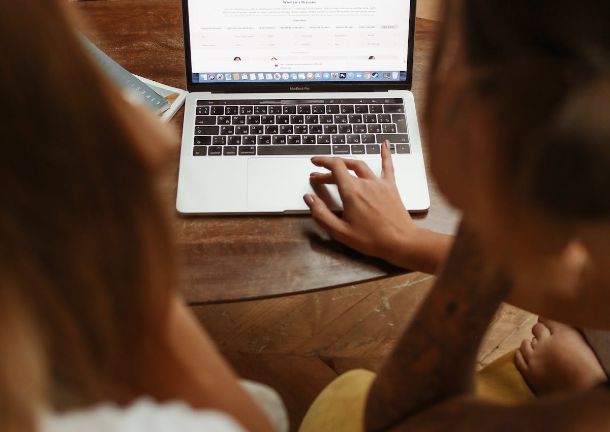 A website project being reviewed on a laptop